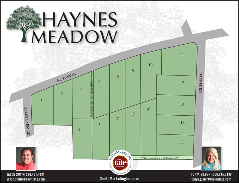 Smith Marketing - Haynes Meadow - SiteMap